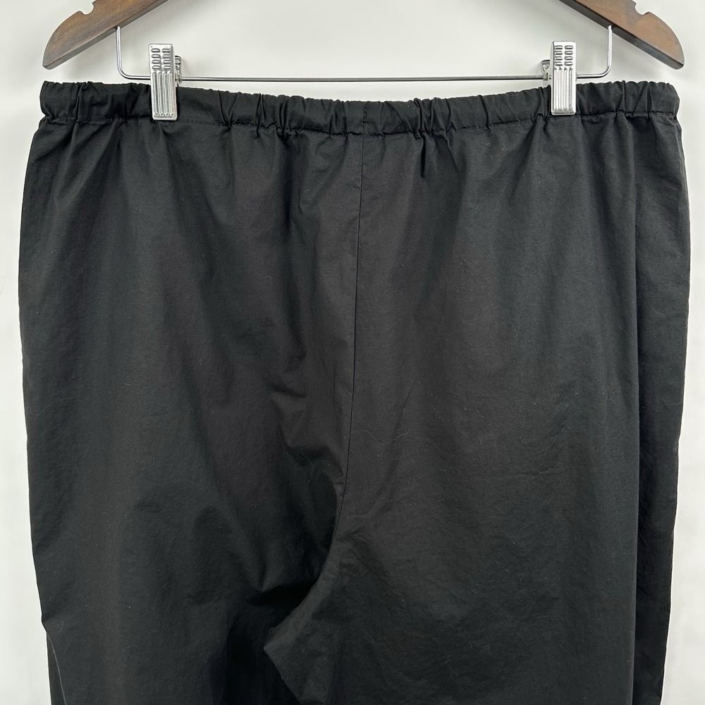 Banana Republic Cotton Poplin Pull-On Pants Large Black High Rise NWT Pockets - Picture 12 of 14